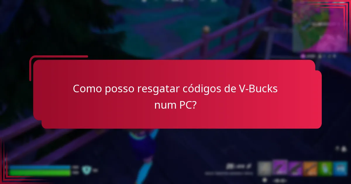 Qual é o processo para inserir códigos de V-Bucks em dispositivos móveis?